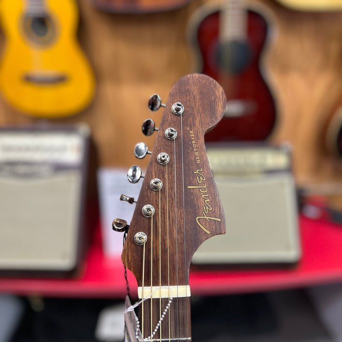 USED Fender California Newporter Special All-Mahogany Acoustic-Electric Guitar w/ Deluxe Gig Bag