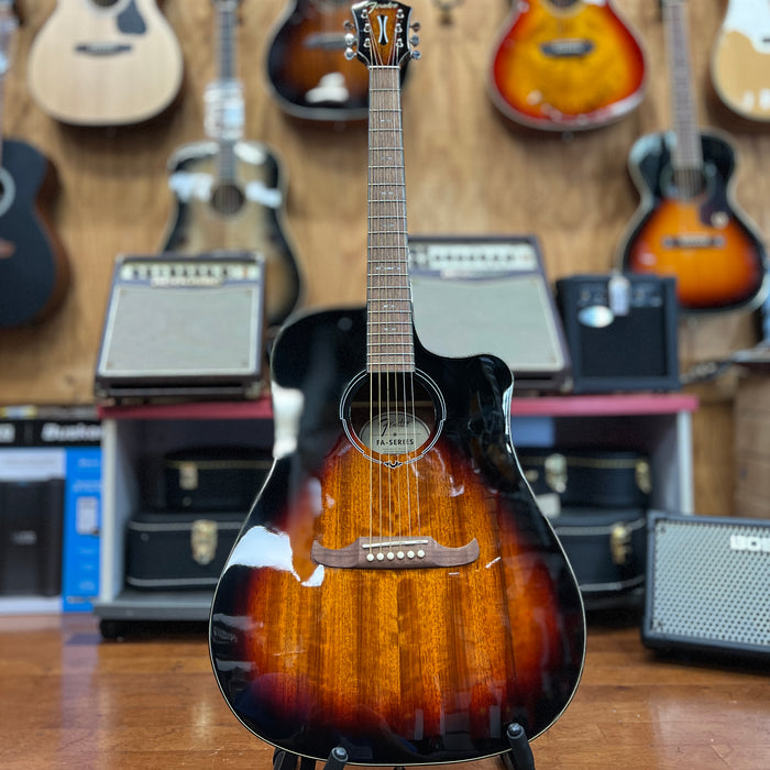 USED Fender DE FA-325CE Dao Exotic Acoustic Electric Guitar, 3-Color Sunburst