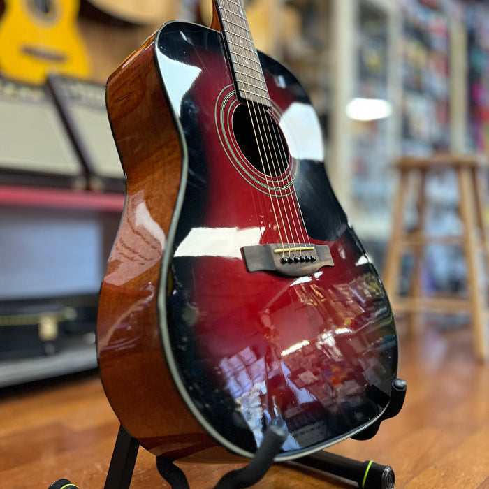 USED Fender DG-60/SB Dreadnaught Acoustic Guitar, Red Burst