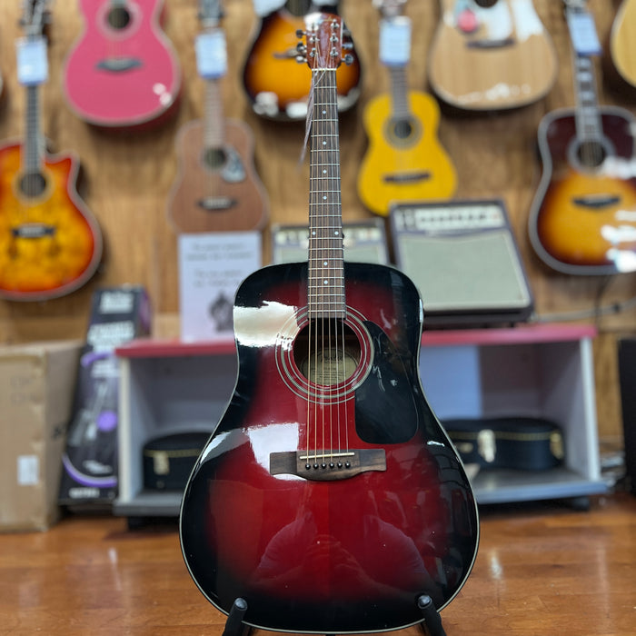 USED Fender DG-60/SB Dreadnaught Acoustic Guitar, Red Burst