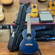 USED Fender Dhani Harrison Signature Ukulele w/ Bag, Sapphire Blue-Dirt Cheep