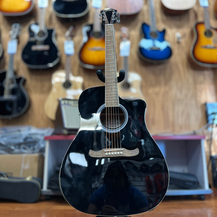 USED Fender FA-125CE Dreadnought Acoustic Guitar, Black