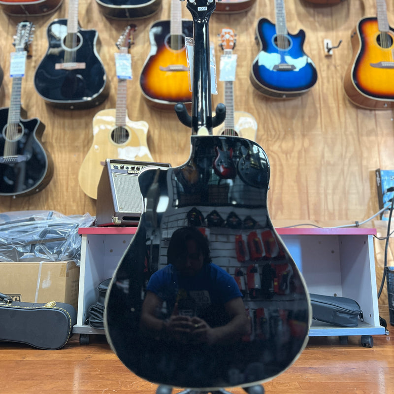 USED Fender FA-125CE Dreadnought Acoustic Guitar, Black