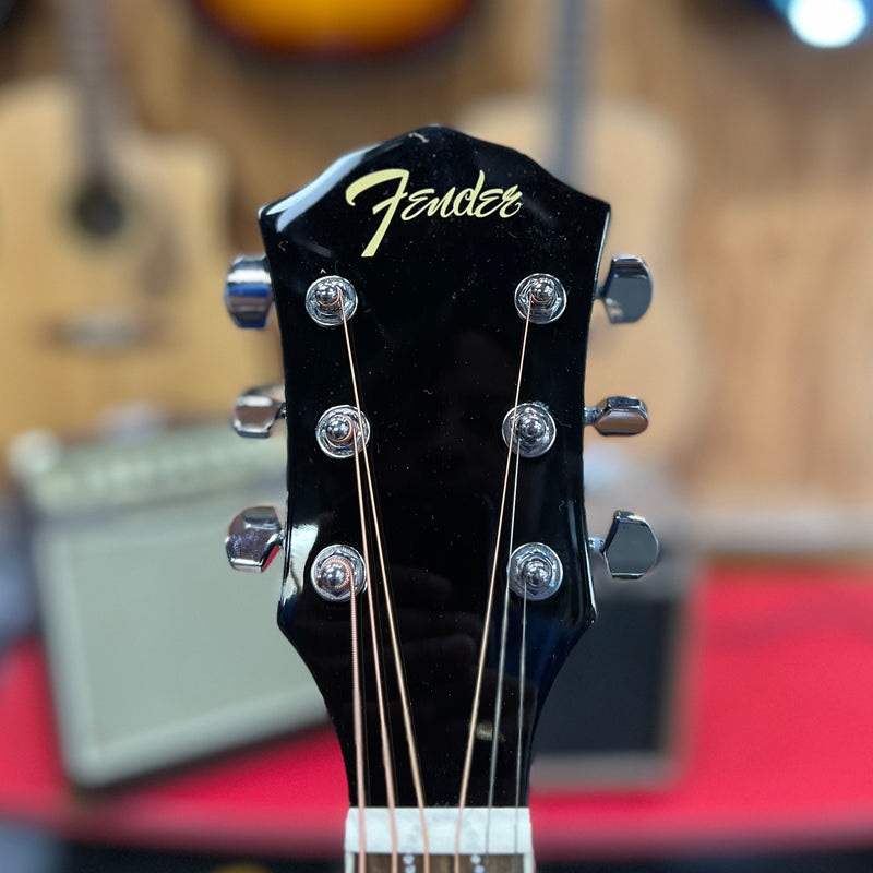 USED Fender FA-125CE Dreadnought Acoustic Guitar, Black
