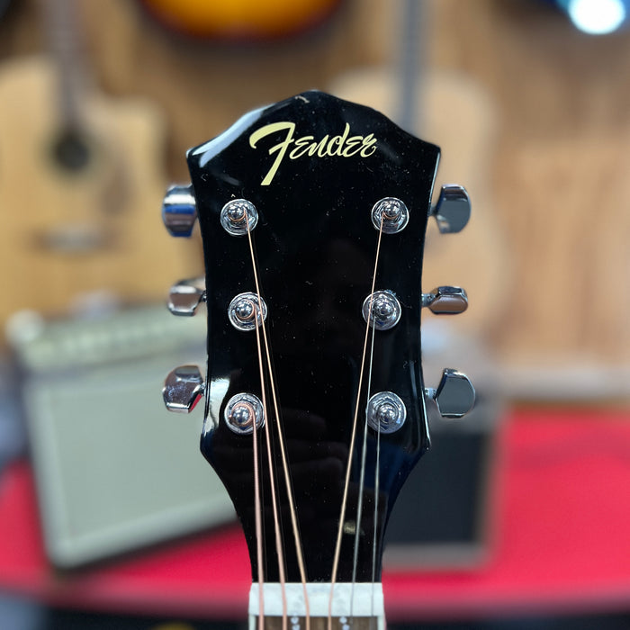 USED Fender FA-125CE Dreadnought Acoustic Guitar, Black