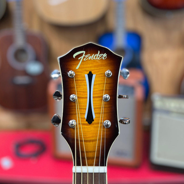 USED Fender FA-225E Dreadnaught Acoustic Electric Guitar, Mocha Burst