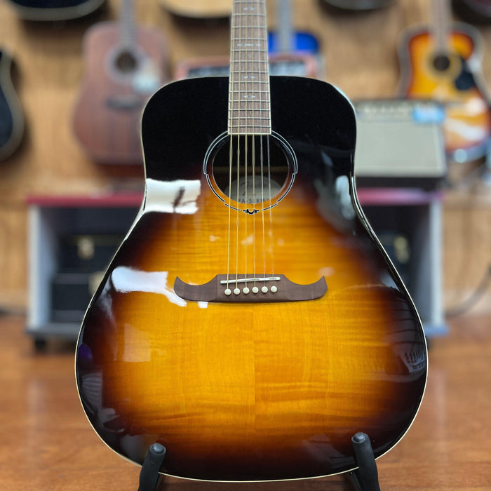 USED Fender FA-225E Dreadnaught Acoustic Electric Guitar, Mocha Burst