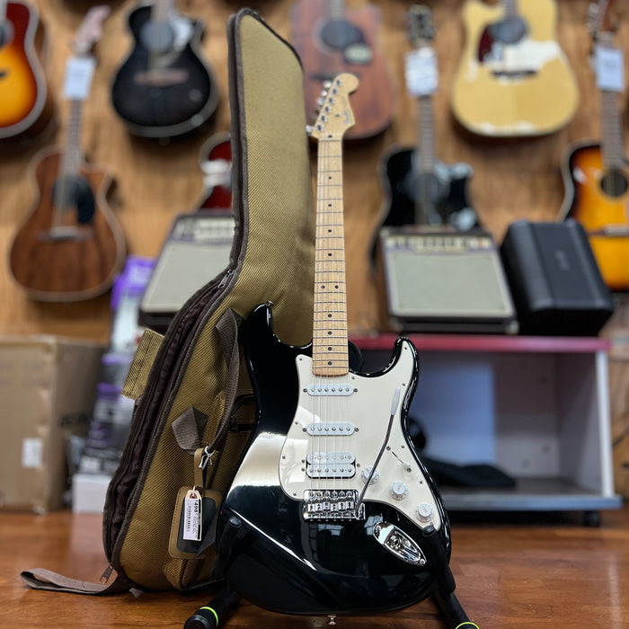 USED Fender MIM HSS Stratocaster with Fender Bag, Black