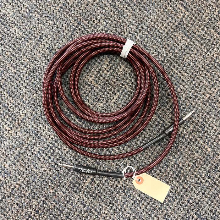 USED Fender Professional Series Instrument Cable - 18.6 ft. Red Tweed