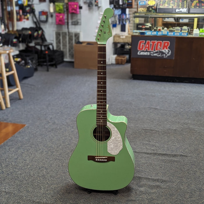 USED Fender Sonoran SCE Acoustic Electric Guitar, Surf Green