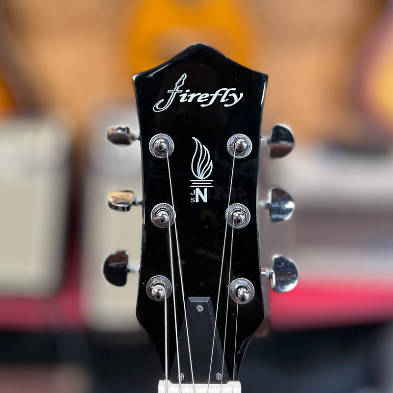 USED Firefly ES335-style Hollow Body Electric Guitar, Dark Brown Gloss