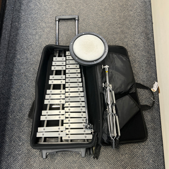USED GP Mirage GPBK1 Student Percussion Bell Kit with Roller Bag