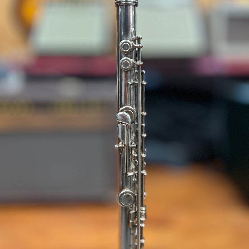 USED Gemeinhardt 52SP Silver-plated Student Flute Outfit, Made in USA (Serial Number M11232)