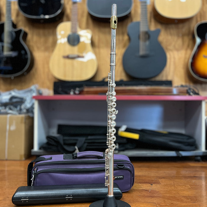USED Gemeinhardt KG Special Open Hole Flute Outfit, Solid Silver, Serial # 99063