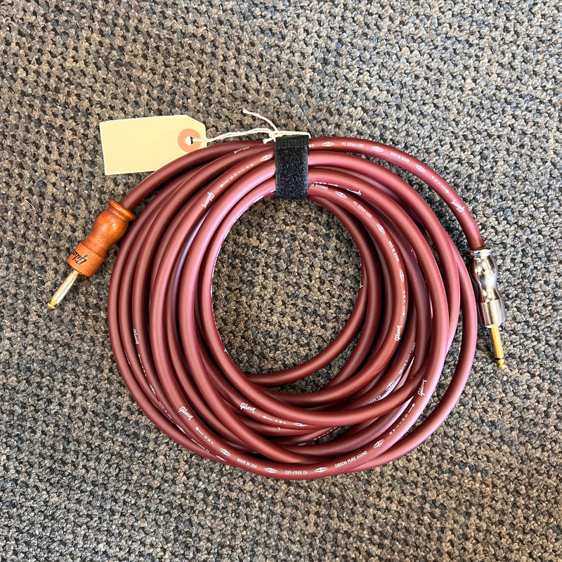 USED Gibson Pure Premium Instrument Cable 25ft/ 7.62m, Cherry-Dirt Cheep