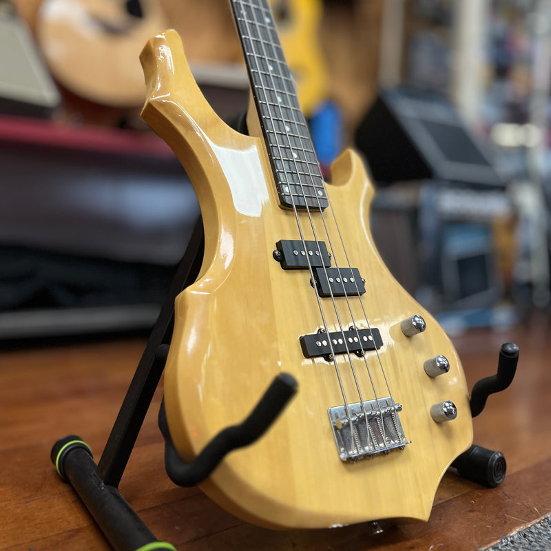 USED Glarry 4-String Electric Bass Guitar, Natural
