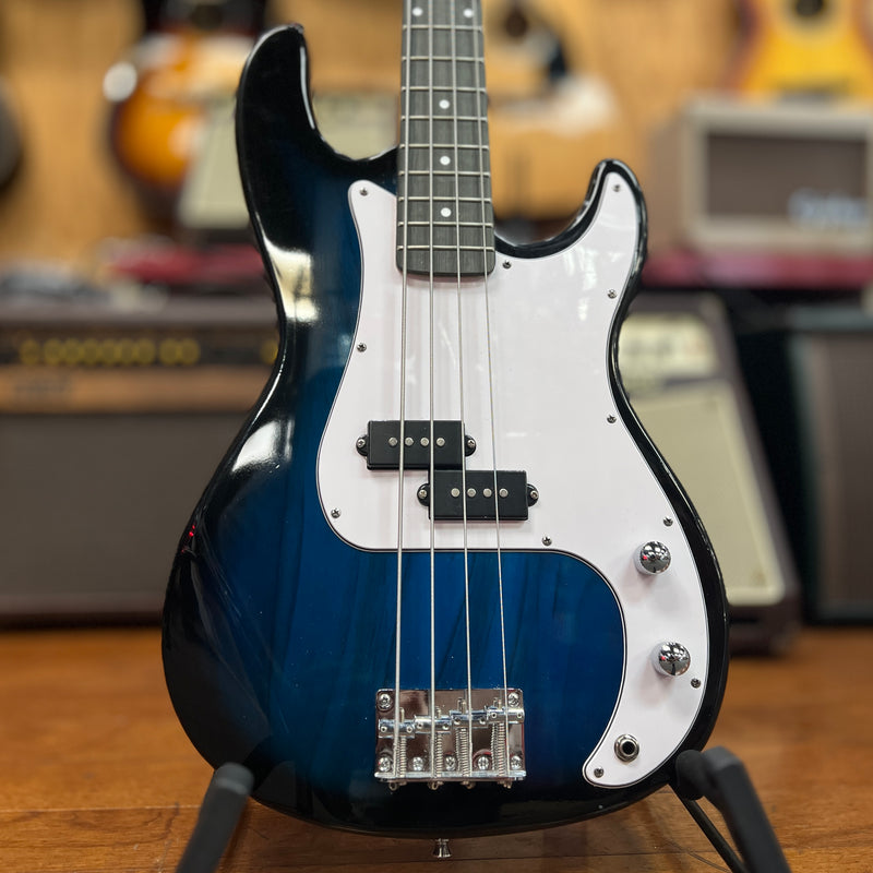USED Glarry 4-string Electric Bass, Blueburst
