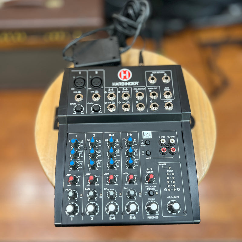 USED Harbinger LVL L802 Compact 6-Channel Mixer