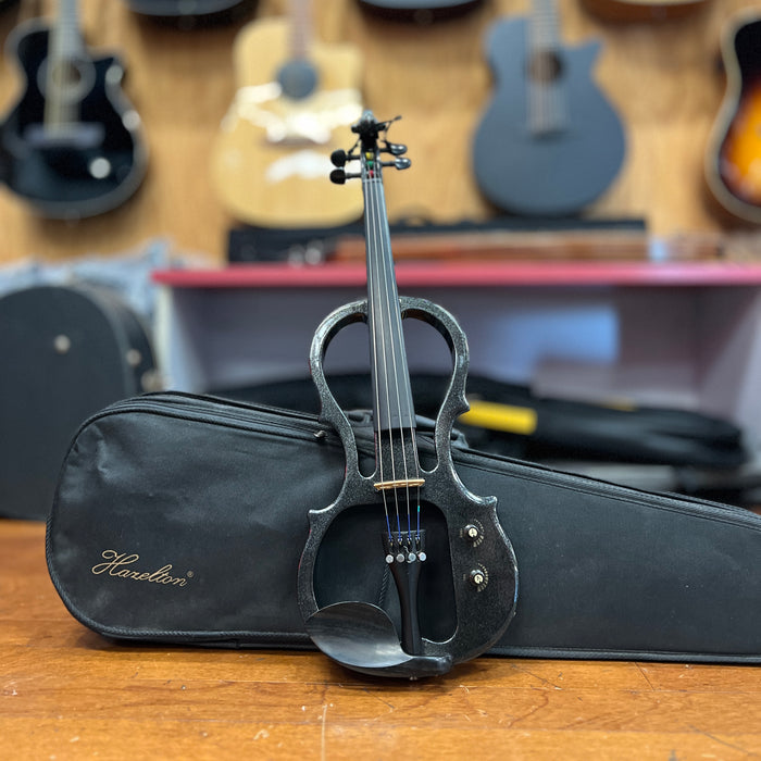 USED Hazelton Electric Violin 4/4 w/ Case, Black
