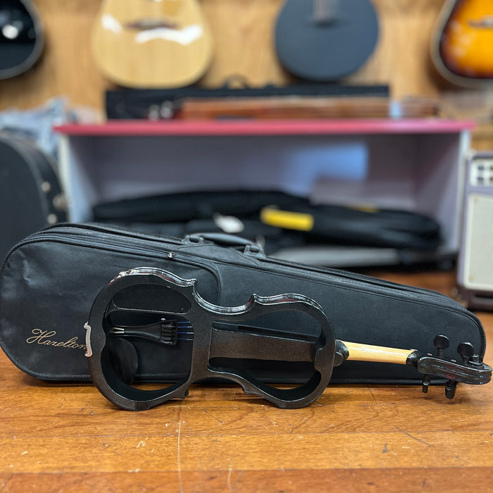 USED Hazelton Electric Violin 4/4 w/ Case, Black