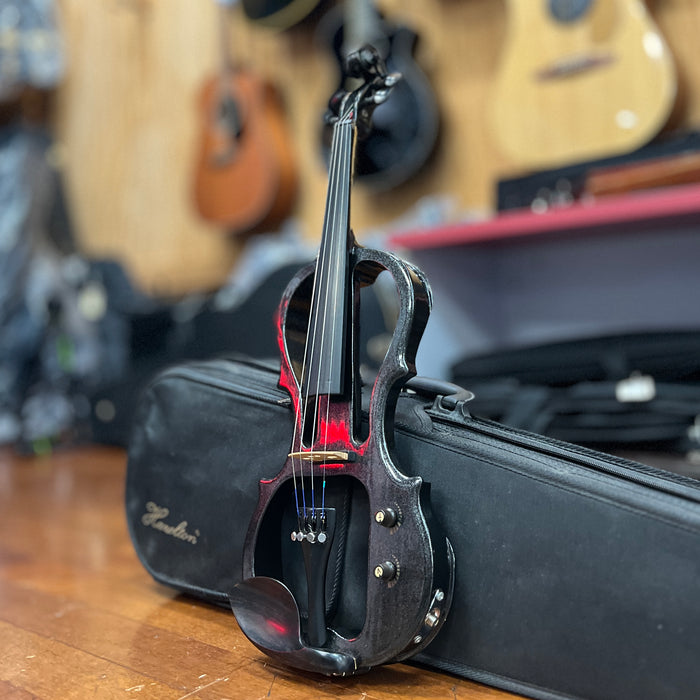 USED Hazelton Electric Violin 4/4 w/ Case, Black