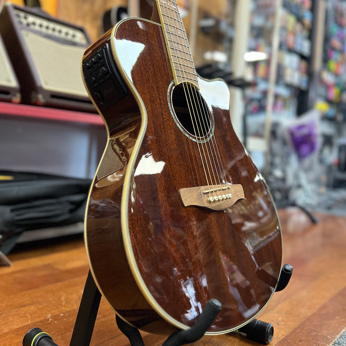 USED Ibanez AEG12II-NMH Acoustic-Electric Guitar, Natural Mahogany