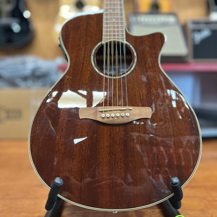 USED Ibanez AEG12II-NMH Acoustic-Electric Guitar, Natural Mahogany