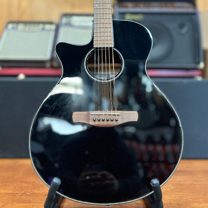 USED Ibanez AEG50L Grand Concert Acoustic-Electric Guitar, Left Handed Black