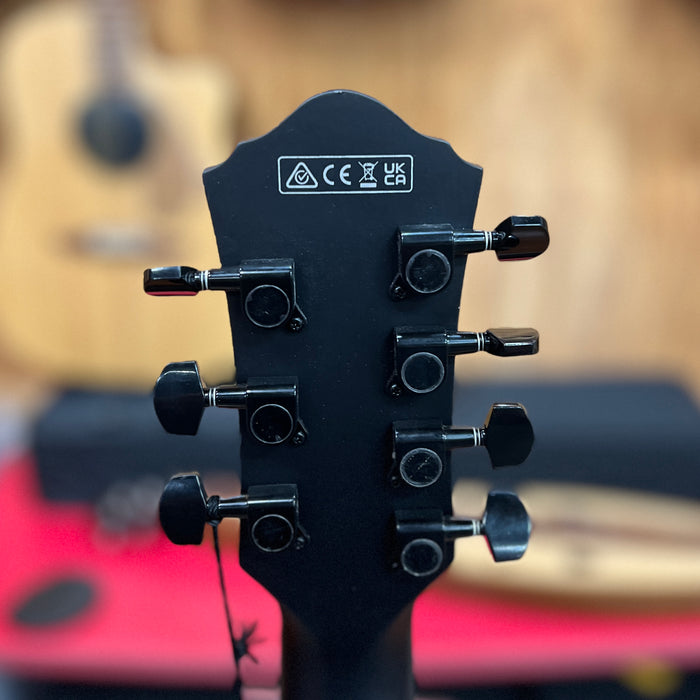 USED Ibanez AEG721 7-String Acoustic Electric Guitar, Black