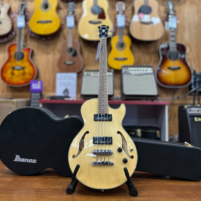 USED Ibanez AGB200-NT 5B-02 Hollowbody Electric Bass With Hardshell Case