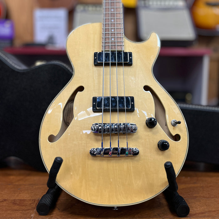 USED Ibanez AGB200-NT 5B-02 Hollowbody Electric Bass With Hardshell Case
