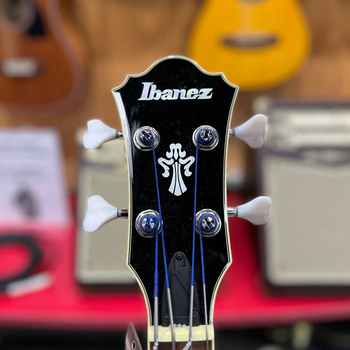 USED Ibanez AGB200-NT 5B-02 Hollowbody Electric Bass With Hardshell Case