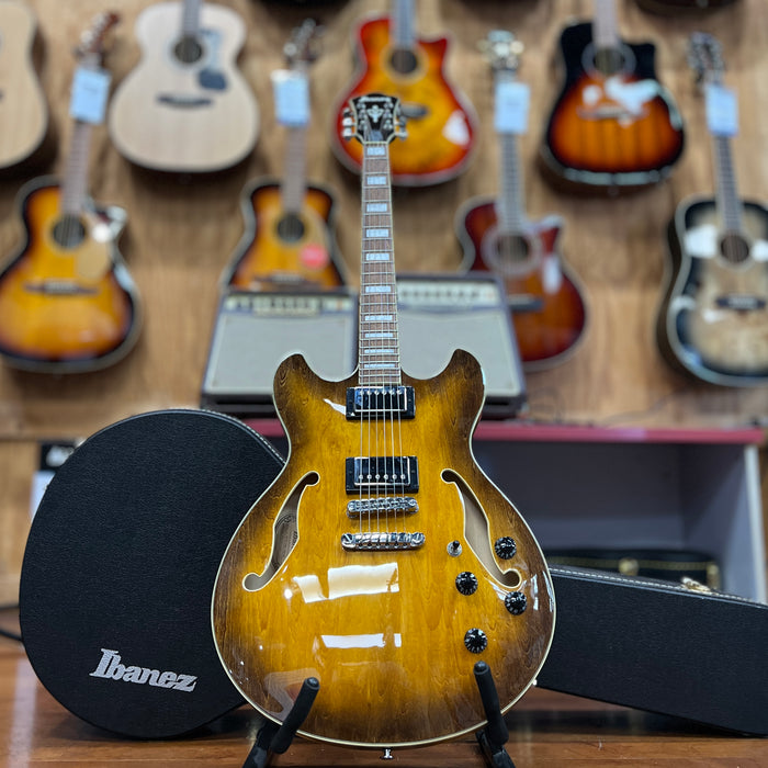 USED Ibanez Artcore AS73-TBC Hollowbody Electric Guitar, Natural Gloss w/ Case