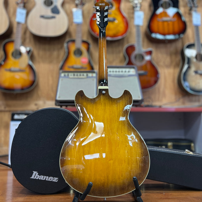 USED Ibanez Artcore AS73-TBC Hollowbody Electric Guitar, Natural Gloss w/ Case
