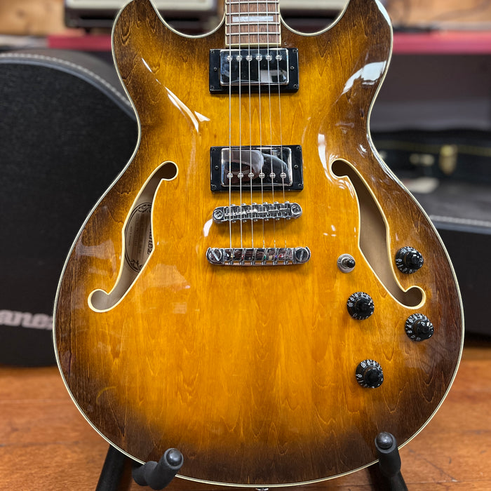 USED Ibanez Artcore AS73-TBC Hollowbody Electric Guitar, Natural Gloss w/ Case