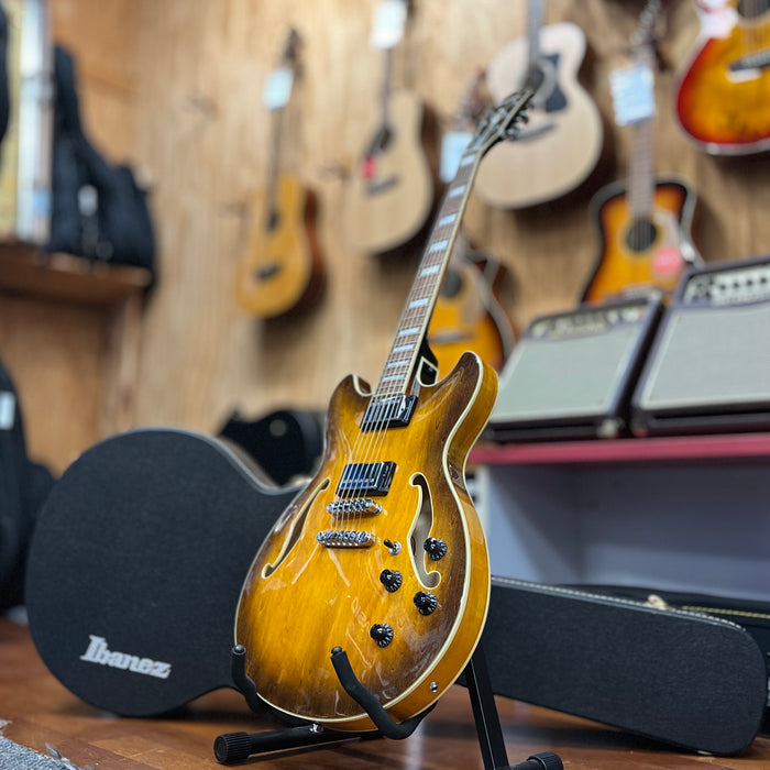 USED Ibanez Artcore AS73-TBC Hollowbody Electric Guitar, Natural Gloss w/ Case