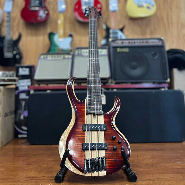USED Ibanez BTB20TH6 Limited Edition 6-string Electric Bass, Brown Topaz Burst Low Gloss