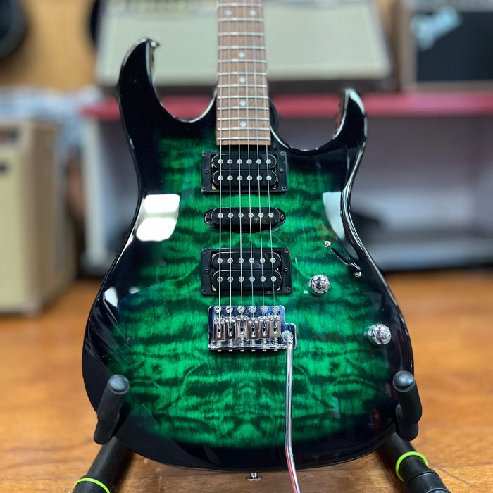 USED Ibanez GRX70QA Electric Guitar Trans Green
