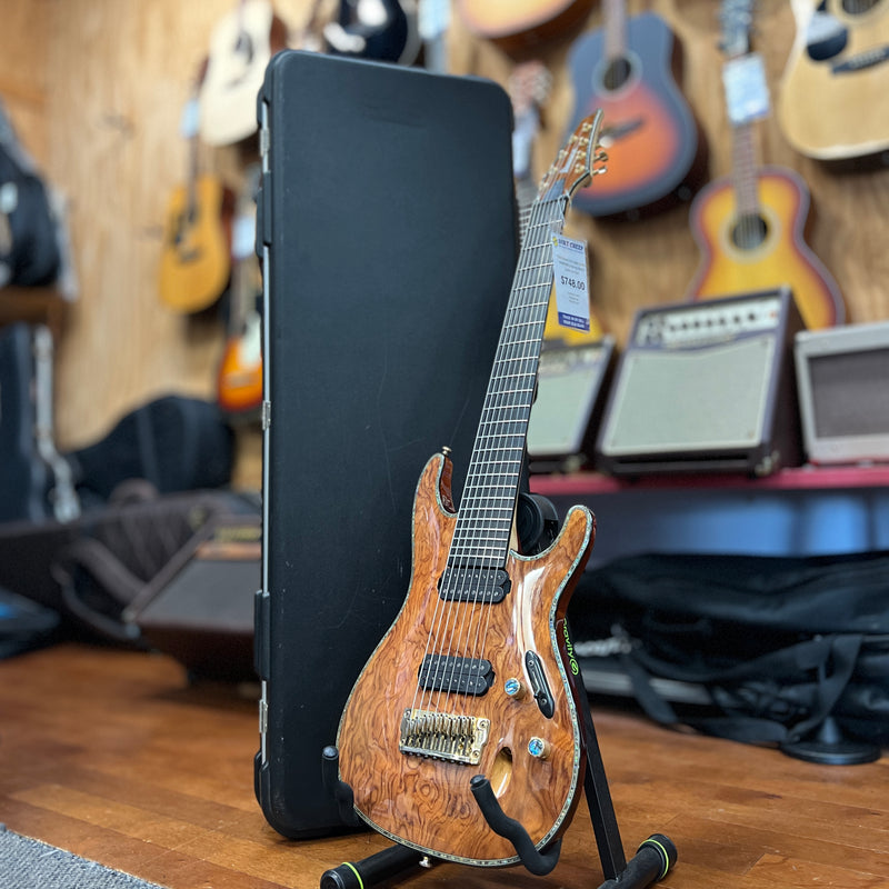USED Ibanez Iron Label S Series SIX28FDBG 8-String Electric Guitar w/ Case