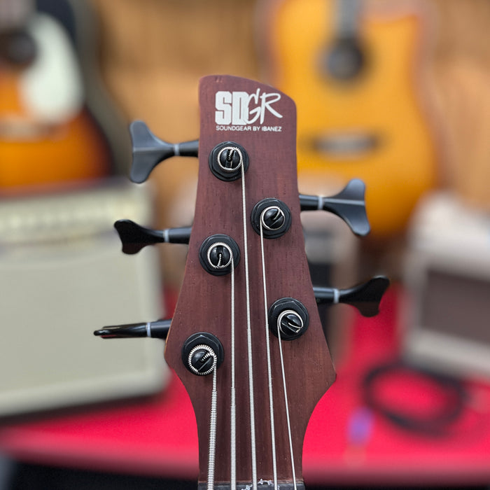 USED Ibanez SR505E 5-String Electric Bass Guitar, Brown Mahogany w/ Bag