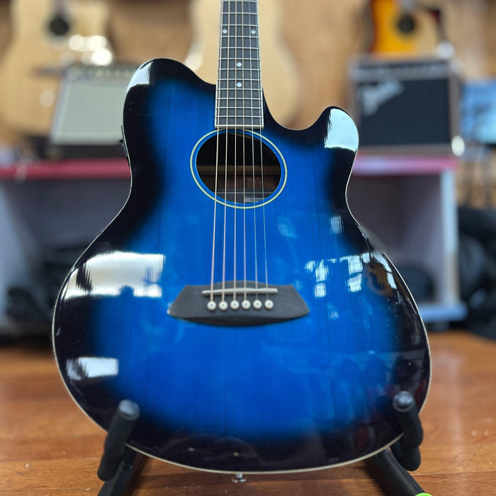 USED Ibanez Talman TCY10E-TBS Acoustic-Electric Guitar, Transparent Blue Sunburst