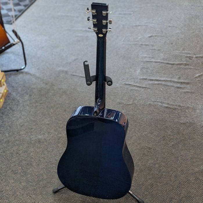 USED Indiana Scout Acoustic Guitar, Trans Blue