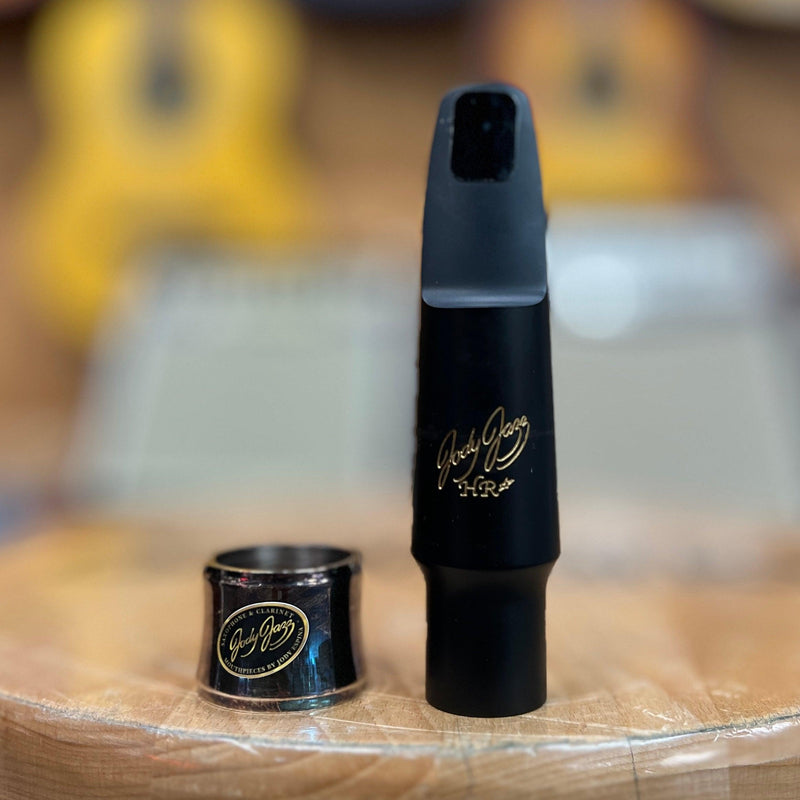 USED JodyJazz HR* Hard Rubber Baritone Saxophone Mouthpiece Model 5 (.090 Tip) w/ Power Ring Ligature