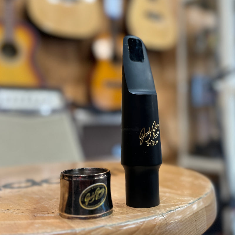 USED JodyJazz HR* Hard Rubber Baritone Saxophone Mouthpiece Model 5 (.090 Tip) w/ Power Ring Ligature