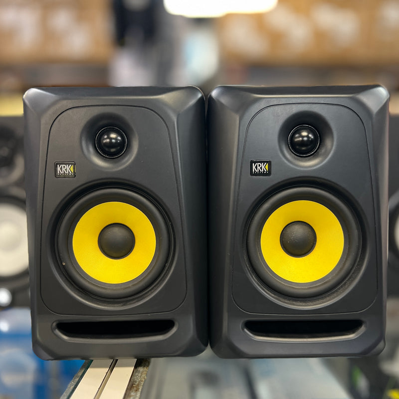 USED KRK Classic 5 Powered Studio Monitors, PAIR