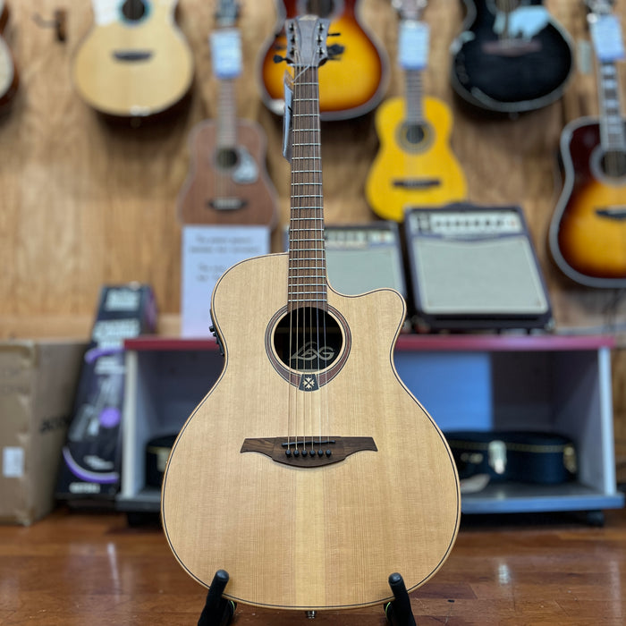 USED LAG Tramontane T70ACE Auditorium Cutaway Acoustic-Electric Guitar, Satin Natural