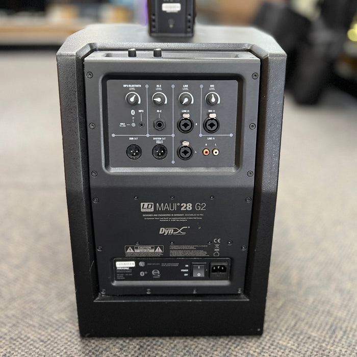 USED LD Systems MAUI 28 G2 Compact Column Bluetooth PA System w/ Gig Bags