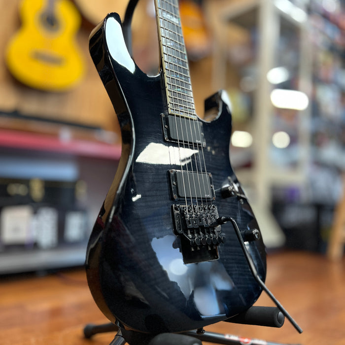 USED LTD Deluxe M-1000 Electric Guitar, Transparent Black