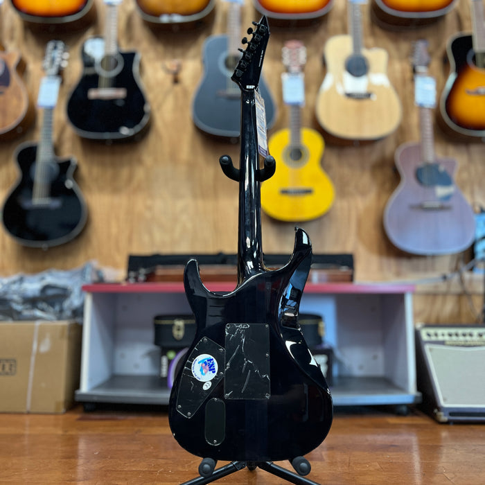 USED LTD Deluxe M-1000 Electric Guitar, Transparent Black