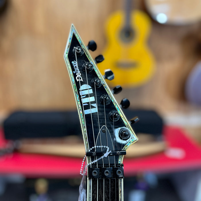 USED LTD Deluxe M-1000 Electric Guitar, Transparent Black